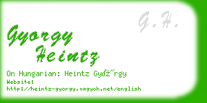 gyorgy heintz business card